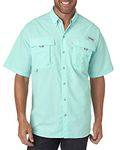 Columbia Men's PFG Bahama™ II Short Sleeve Shirt, Gulf Stream, Large