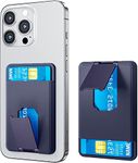 Auslese® 2 in 1 Magnetic Phone Card Holder & Wallet Stand Silicone Magsafe Compatible with iPhone 12 13 & 14 Series (Navy Blue)