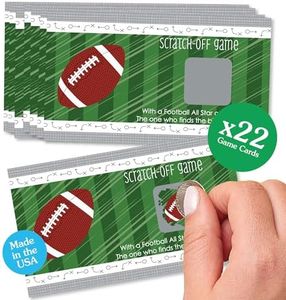 Big Dot of Happiness End Zone - Football - Baby Shower or Birthday Party Game Scratch Off Cards - 22 Count