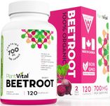 PlantVital Organic Beet Root Capsules - 1400mg (per 2 capsules) Beet Root Powder, Beet Root Supplement, Antioxidant Supplement - Protects Against Oxidative Damage and Free Radicals - 120 Vegan Capsules, 2-Month Supply