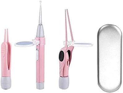 Treki LED Limpiador de Cera de Oídos Removedor de Cera de Oído con Luz Earpick de Limpieza de Oído Herramienta de Limpieza de Pinzas Oreja Luminosa Eliminación de Cera de Oídos para Bebés Niños