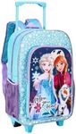 Peppa Pig Unisex Kid's Premium Trolley Backpack Bag, Blue & Purple-Frozen, Pack of 1