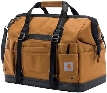 Carhartt Onsite Tool Bag, Durable Water-Resistant, Tool Storage Bag, Heavyweight w/Molded Base, 18-Inch, Carhartt Brown