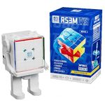 Hawkister MoYu RS3M V5 2023 Ball-Core UV Coated 3x3 Speed Cube with Robot-Shape Display Box, Professional 3x3x3 Puzzle Cube Stickerless RS3M V5 Ball-Core UV Coated Cube (Ball-Core UV Coated Version)