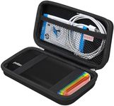 BOVKE Carrying Case for Polaroid Hi-Print 2nd Generation Bluetooth Connected 2x3 Pocket Photo Dye-Sub Printer, Mesh Pocket for Polaroid Hi-Print Paper - 2x3 Paper Cartridges and Cables, Black+Black