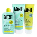 Moxie Beauty Just-The-Essentials Wavy Trio | Enhances Wavy Hair & Retains 96% Moisture | Gentle Cleansing Shampoo (200ml), Ultra Hydrating Conditioner (175ml) & Weightless Leave-In Conditioner (120ml)