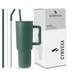 Tumbler with lid and Straw 1200ML Cup Stainless Steel Vacuum Insulated Tumbler for Water, Iced Tea or Coffee 1.2L Office Gym Travelling (40 - Oz - Forest)