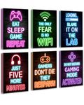 Drsoum Video Gamer Room Decor for Boys Gaming Wall Art Neon Gaming Room Decor Game Poster 𝐅𝐫𝐚𝐦𝐞𝐝 12"x16" - Gamer Wall Decor Teenage Boy Room Decor