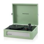 Crosley Voyager Portable Turntable - Bluetooth Record Player, 3-Speed Suitcase Vinyl Player, Home Turntables for Vinyl Records, Built in Stereo Speakers & Bluetooth Receiver, AUX Input, Sage