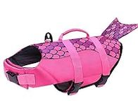 Dog Life Jacket Mermaid, Dog Swim L