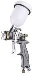 Painter Spray Gun (LABEL) Professional Hvlp Gravity Spray Gun Pf-01 Non-Drip Paint Cup With Nozzle Tip Size 1.3 Mm, Silver