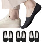 No Show Socks for Women, 6 Pairs Non Slip Invisible Boat Socks Ladies Pop Socks, Cotton Ultra Low Cut Liner Socks Ladies Trainer Sneaker Socks for Loafer Flats Boat Shoes Size 4-7