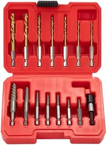 UYECOVE 15 Pieces Screw Extractor Set 6542/4341 HSS Cobalt Left Hand Drill Bit Broken Screw Extractor Kit with 1/4'' Adaptor, Stripped Screw Extractor Set Ez Out Removing Screws Bolts Nuts