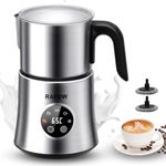 5 in 1 Electric Milk Frother: 16.9oz/500ml Large Capacity Milk Steamer for Hot and Cold Milk Froth -Dishwasher Safe Automatic Milk Frother & Warmer for Latte, Cappuccinos, Macchiato, Hot Chocolate