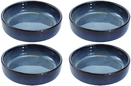 Colias Wing Vintage Kiln Glazed Ceramic Side Dishes Korean Bowls Seasoning Dishes Soy Dipping Sauce Dishes - Set of 4 (C, 3.5 Inch)