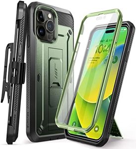 SUPCASE Outdoor Case for iPhone 14 Pro (6.1 Inches) Mobile Phone Case 360 Degree Case Bumper Protective Cover [Unicorn Beetle Pro] with Screen Protector 2022 Edition (Green)