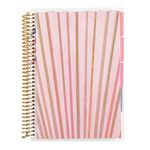 A5 Spiral Bound Fitness Planner – Metallic Gold Rise - 5 Tabs with 160 Pages for Exercise Planning with Intro, Goal Setting, Movement, Progress Check-Ins, Notes & more - Erin Condren