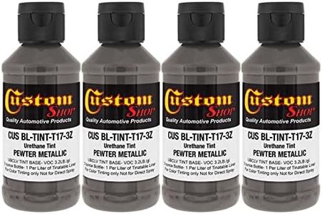 Custom Coat 3 Ounce (Pewter Metallic Color) Urethane Tint Concentrate for Tinting Truck Bed Liner Coatings (Pack of 4) - Proportioned for Use in Most Tintable Bedliner and Epoxy Resins