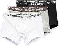 G-Star RAW Men s Underwear Multipack Soft Cotton Stretch Classic Trunks, Black/Grey Heather/White, Medium US