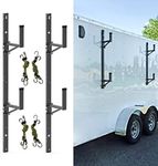 ELITEWILL Adjustable Trailer Ladder Rack Fit for Enclosed Trailer Exterior Side Wall - Carry 1 or 2 Ladders