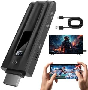 Beyn 2026 Wireless HD Display Dongle Adapter G7, 4K Output, HD Wireless Extender from Smartphone, Tablet, Laptop to HDTV/Monitor/Projector, Support Airplay DLNA Miracast, Dark Black