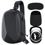 ZYBER Hard Carrying Case for Quest 2/ Quest 3 Accessories and Vision Pro, Black Backpack Travel Case for PICO 4 and Meta Quest Pro