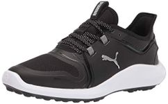 PUMA Women's Ignite Fasten8 Golf Shoe, Black White, 9