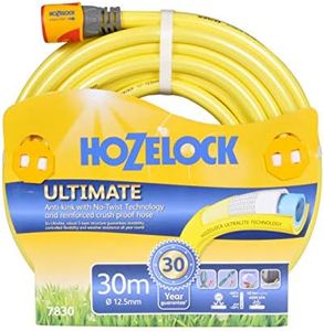 Hozelock 7830P9130 Ultimate Knitted Garden Hose, Yellow