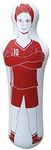 LuukUP 160CM Football Training Inflatable Dummy-Football Training Goal Goalkeeper Stand Tumbler-Tumbler Air Mannequin Defender Wall For Adult Children-For Dribbling Wall Passing Drills (Red)