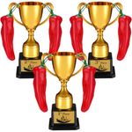 Vertintong 3 Pcs Chili Cook off Trophies, Mexican Prizes Chili Decorations Awards Pepper Bulk Trophy for Chili Cook off Events Available 1st Place Gold, 2nd Place Silver, 3rd Place Bronze