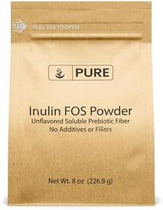 100% Pure Inulin FOS Powder, 8 oz, 2600 mg Serving, Unflavored, Made from Jerusalem Artichoke, Non-GMO, Gluten-Free, Vegan, No Fillers, Made in USA, Lab-Tested, Eco-Friendly Packaging