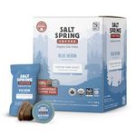 Salt Spring Coffee - Blue Heron Compostable Coffee Pods, Organic Fair Trade Coffee, Proudly Canadian (Medium Dark Roast, 20 Single Serve Pods)