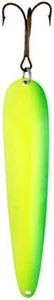 Lucky Strike Bait Works Canoe Wobbler Trolling Lure for Lake Trout, Pike, and Salmon, Designed in Canada (Size 5, FL Yellow Green Nickel)