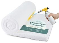 Home Intuition - 12" x 24" Ceramic Fiber Insulation Blanket Sheet 1" Thick, Fire rated 2500F Fireproof Insulation Blanket for Oven, Fireplace, Furnace, Gas Forge, Boiler, Pipe, & Dishwasher