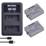 Batmax 2Pcs LP-E5 LP E5 Battery + Rapid LED Dual USB Charger for Canon LP-E5 and Canon EOS Rebel XS,Rebel T1i,Rebel XSi,1000D,500D,450D,Kiss X3,Kiss X2,Kiss F Cameras