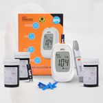 BPL Medical Technologies Glucose Meter Kit for Instant Accurate Blood Sugar Test at Home|Glucometer Machine, 10 Lancets, Lancing Devices & Vial of 110 (10+100) Diabetes Test Strips Combo