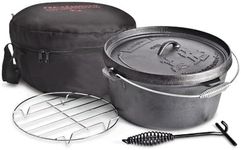 Campfire Pre-Seasoned Camp Dutch Oven Set, 9 Quart Capacity