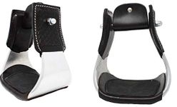 Horse Saddle SS Aluminium Western Stirrups Pair 4-1/2" Wide 3" Neck 51133BR