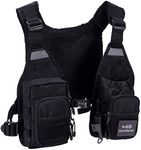 Bassdash FV08 Ultra Lightweight Fly Fishing Vest for Men and Women Portable Chest Pack One Size Fits Most