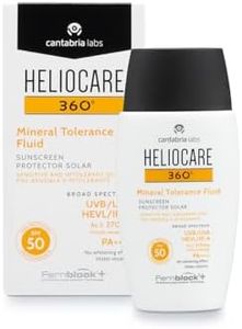 Heliocare 360º Mineral Tolerance Fluid SPF 50 - Crema Solar Facial, Fotoprotector Avanzado, Textura Ligera, Sin Efecto Blanqueante, Filtros 100% Minerales, 50ml