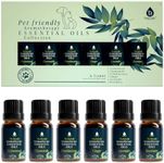 PURSONIC Pet Friendly Aromatherapy Essential Oils Collection, 6-Count - Safe for Dogs and Cats, Natural Relaxation and Stress Relief