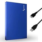 SUHSAI Portable External Hard Drive 1TB Pocket Size Backup HDD 2.5 Inch External Data Storage Hard Disk USB 3.0 Hardrive Compatible for Gaming PC, Mac, Laptop, Xbox, Xbox One, PS4 (Blue)