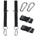 Set of 2 Swing Hammock Tree Hanging Straps Hooks Carabiner Garden Swing Kit Fittings