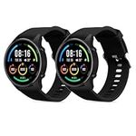 kwmobile Straps Compatible with Xiaomi Mi Watch/Mi Watch Color Sport Straps - 2x Replacement Silicone Watch Bands