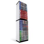 HuPop Game Storage Tower for PS5-36-Slot Universal Game Tower Rack Stand Holder Large Capacity Compatible with PS5, PS4, Xbox One, Xbox Series X/S, Switch Games Disks Discs (White)