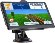 GPS Navigator for Car Truck RV, 7 Inch Touch Screen, Latest 2025 Maps for Car GPS, Support Voice Turn-by-Turn Guidance, Speed and Red Light Warning, Custom Truck Routing