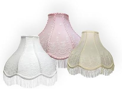 Royal Designs, Inc. Victorian Scalloped Lamp Shade, VS-1001-13WH, 4 x 13 x 10, White