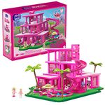 MEGA Barbie The Movie Building Toys for Adults, DreamHouse Replica with 1795 Pieces, Barbie and Ken Micro-Dolls and Accessories, for Collectors, HPH26