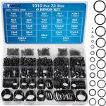 ZDBB 1010 Pcs Rubber O Rings Kit 22 Size Universal O-Ring Assortment Set for Automotive Faucet Pressure Washers Plumbing Sealing Repair,Air or Gas Connections,Resist Oil and Heat