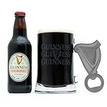 Guinness Gifts for Men, Beer Gift Set - Original Extra Stout 330ml, Tankard Glass and Harp Bottle Opener - Alcohol Gift Sets for Men, Gifts for Him, Fathers Day, Dad Birthday Gifts